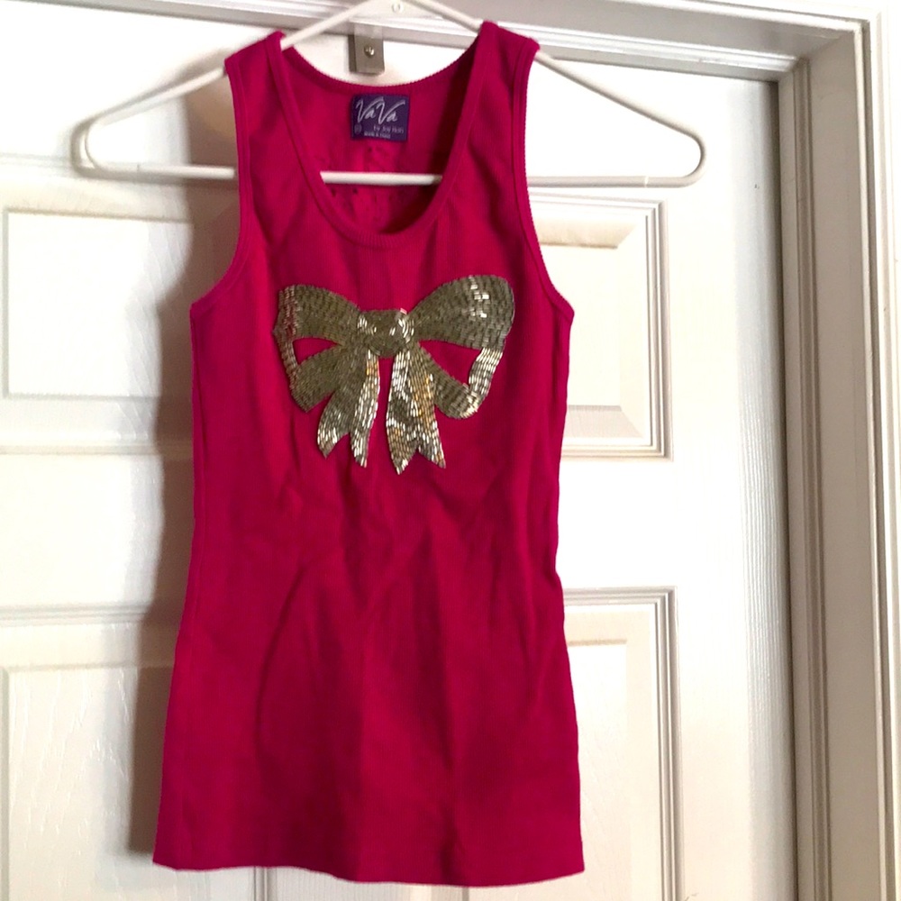 Va Va by Joy Han sequin bow tank top